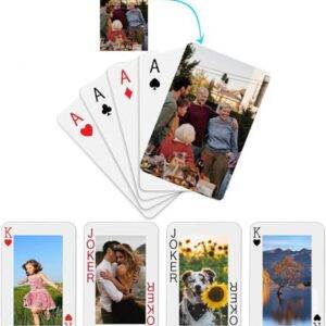 Personalisierte Spielkarten mit Foto, benutzerdefinierte Bild Standard Pokerkarten, erstellen Sie Ihre eigenen lustigen Decks Karten für Party Spiele, Geschenke für Geburtstag Valentinstag Weihnachten