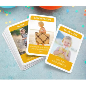 Affirmationskarten mit eigenen Bildern und Texten selbst gestalten - Druck ab Auflage 1 - Optional mit individueller Geschenkbox