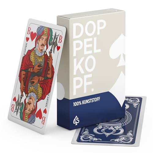Doppelkopf Spielkarten aus 100% Kunststoff, *Premium* (Plastik +) Französisch, wasserfest